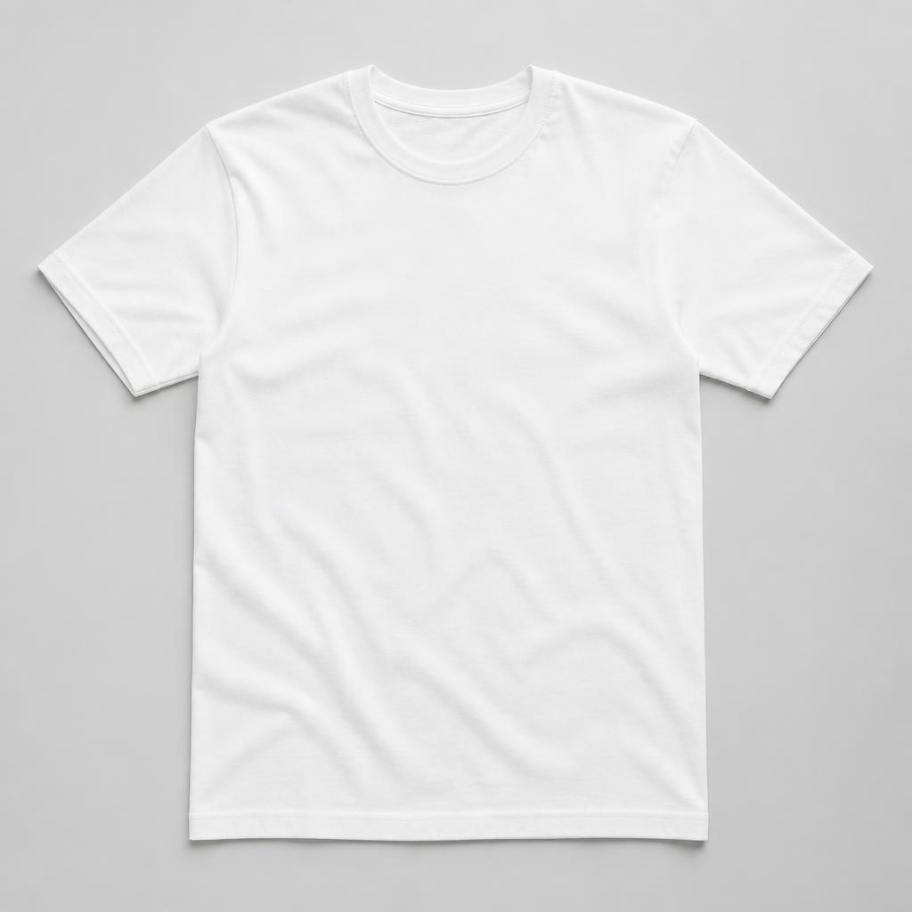 Mockup de Camiseta Branca Flat Lay